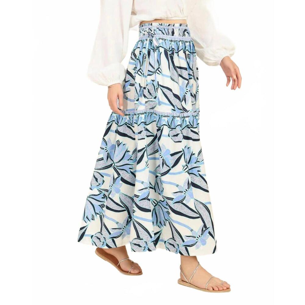 NEW OMIKA rosalita maxi skirt in blue